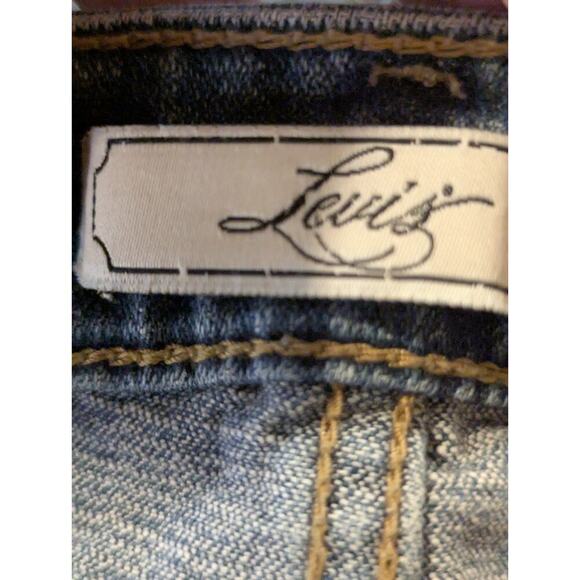 Signature Levi Strauss And Co Shorts‎ Womens 8 Blue Denim Mid Rise Cuffed Hem - Picture 7 of 8